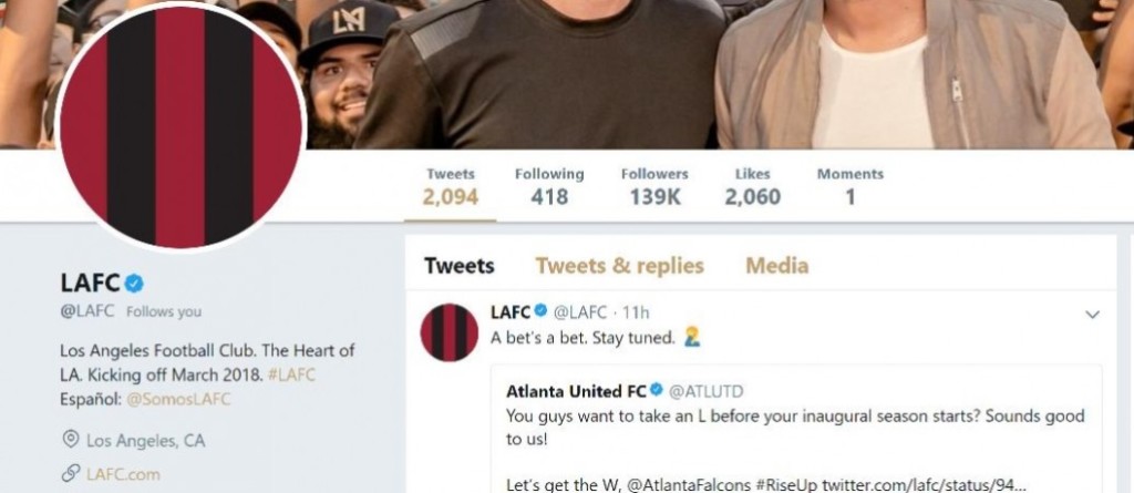 Atlanta United e LAFC aproveitam duelo na NFL e fazem aposta no Twitter