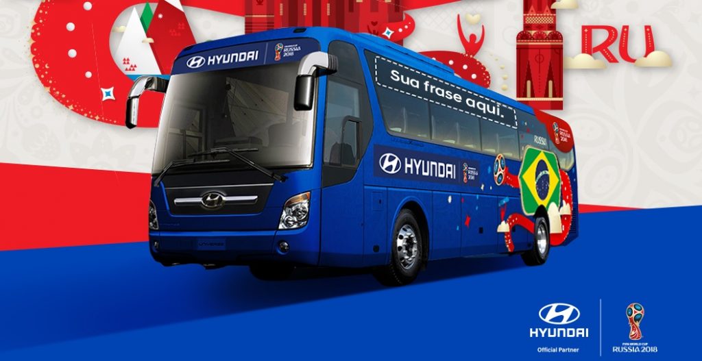 Hyundai abre votação para escolher frase do ônibus do Brasil na Copa