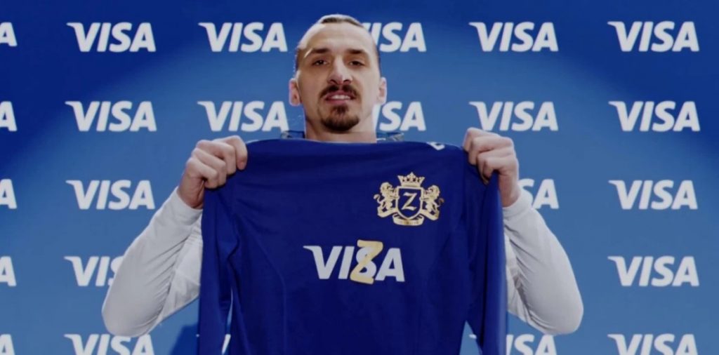 Visa anuncia Zlatan Ibrahimovic como embaixador e nova campanha para o Brasil