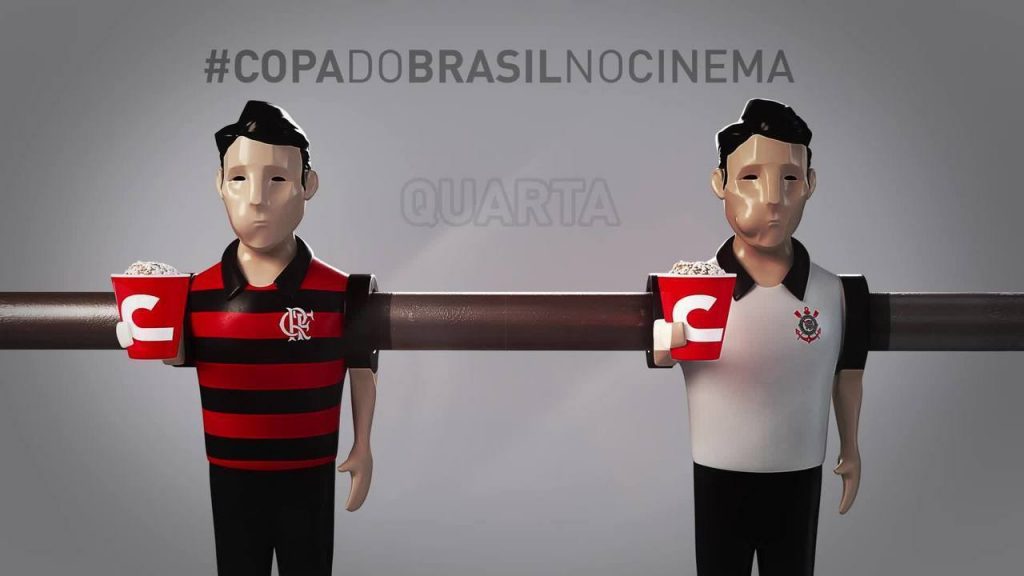 Cinemark leva Flamengo x Corinthians, pela Copa do Brasil, para o cinema