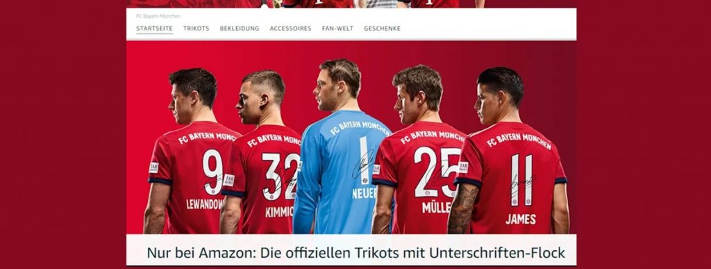 Bayern de Munique segue tendência e lança loja on-line na Amazon