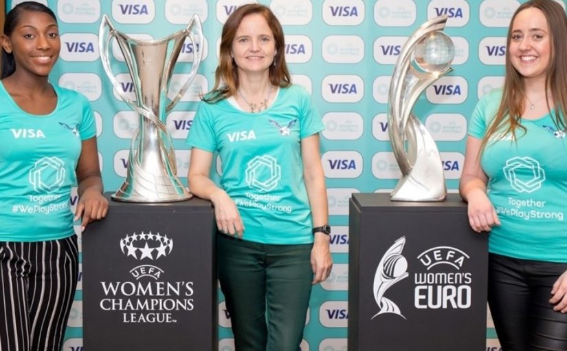 Visa faz história e é a primeira a patrocinar o futebol feminino da Uefa