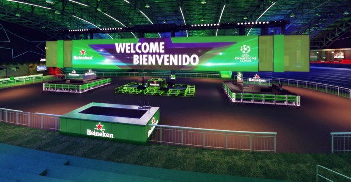 Heineken ativa decisão da Liga dos Campeões com evento e maior TV já produzida para transmissão