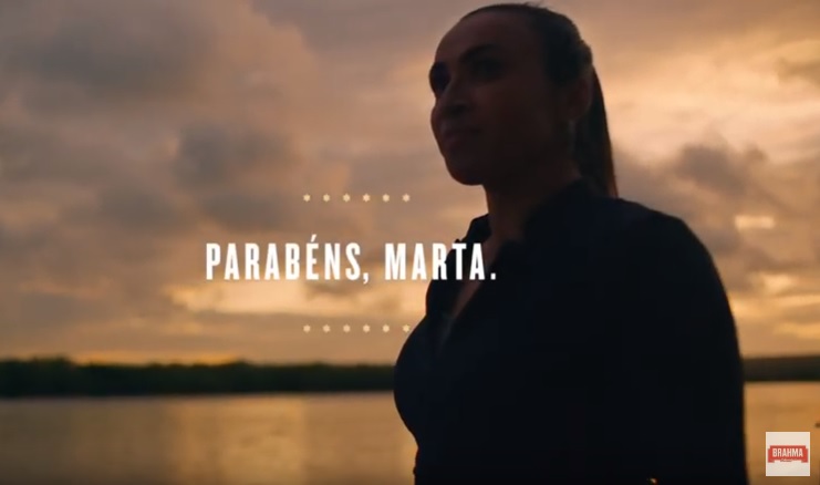 Brahma celebra recorde histórico de Marta em Copas do Mundo