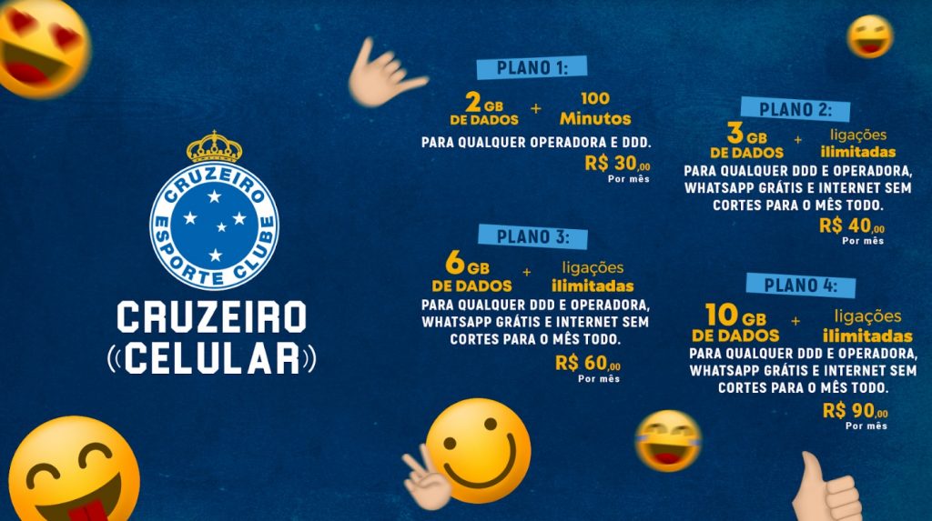 Cruzeiro lança operadora de telefonia móvel oficial