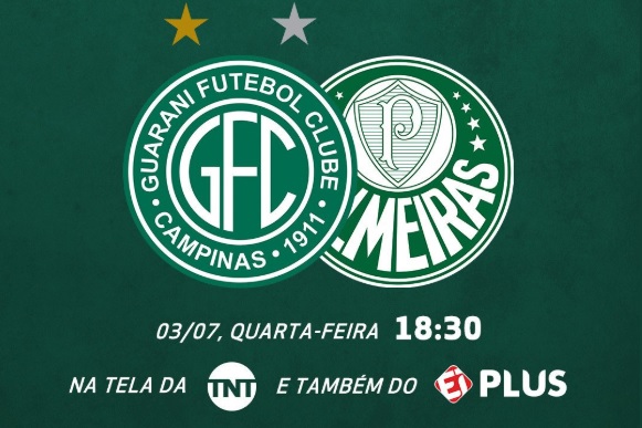 Guarani x Palmeiras será transmitido com exclusividade pela TNT