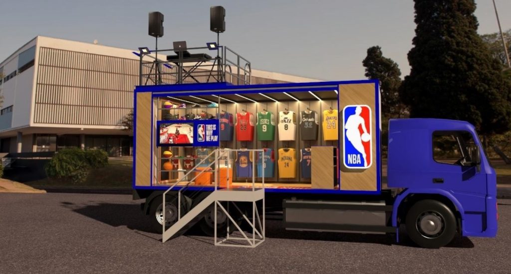 NBA apresenta a ‘NBA Store Truck’, sua primeira loja sobre rodas no mundo