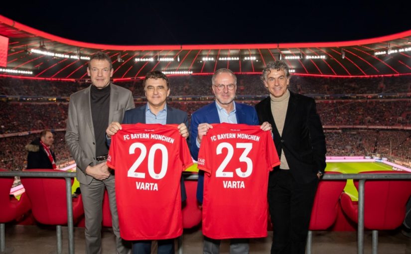 Bayern de Munique fecha parceria com empresa de baterias Varta