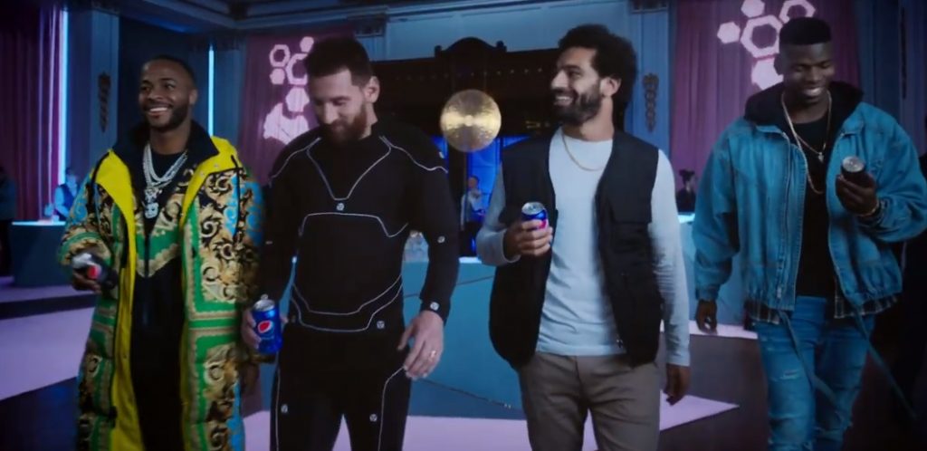 Pepsi ativa Champions League com Lionel Messi, Salah, Pogba e Sterling