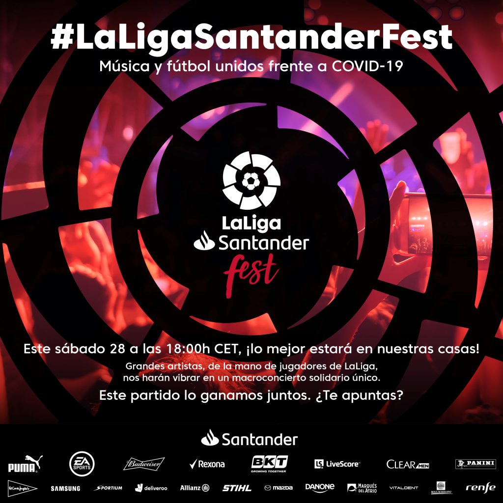 LaLiga une música e futebol em festival virtual beneficente