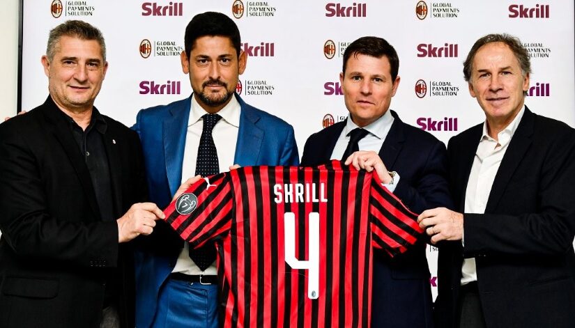 Milan anuncia patrocínio com a plataforma de pagamento on-line Skrill