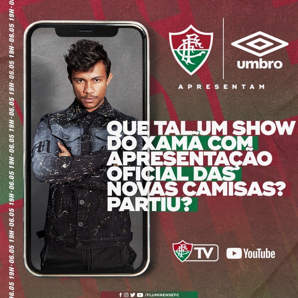 Fluminense e Umbro usarão live para apresentar novo uniforme