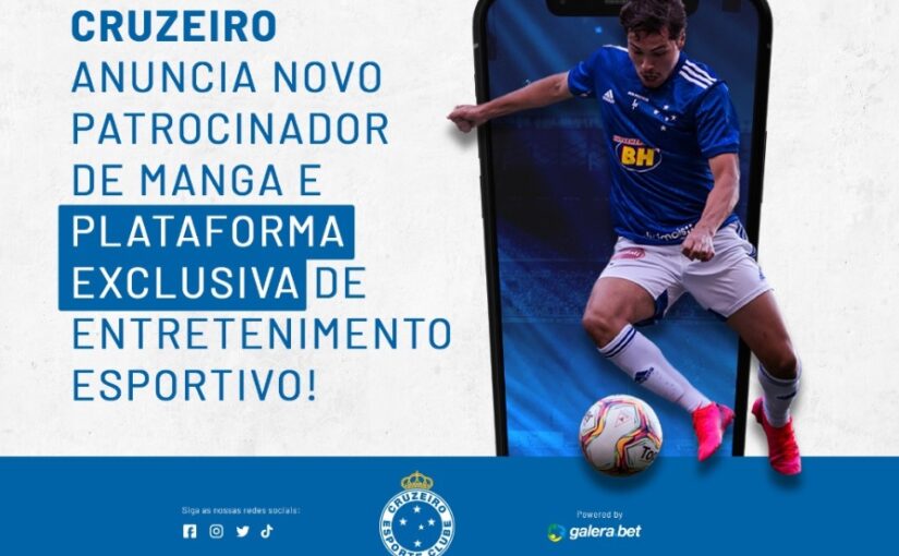 Cruzeiro anuncia Cartão de Todos e Galera.bet como novos patrocinadores
