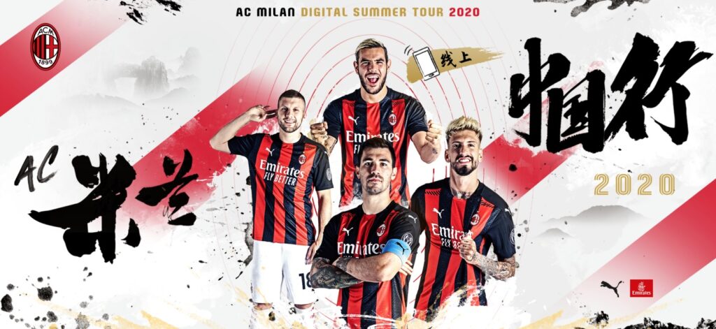 AC Milan fará turnê virtual pela China durante pré-temporada