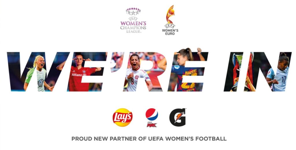 PepsiCo amplia acordo com UEFA e patrocinará torneios femininos