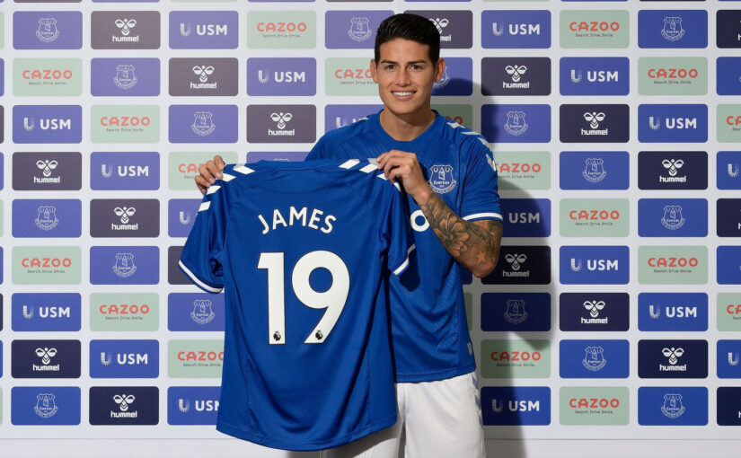 Por James Rodríguez, Everton lança perfil em espanhol e ‘pinta’ Bogotá de azul