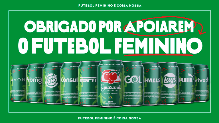 Marcas se unem ao Guaraná em apoio ao futebol feminino