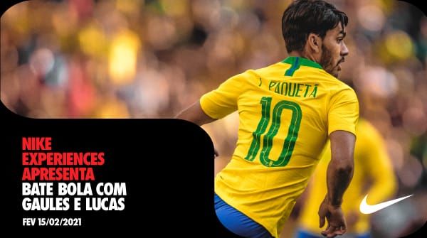 Nike promove partida virtual com Gaules e Lucas Paquetá