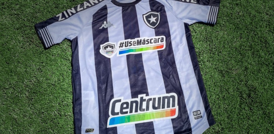 Botafogo coloca “Use Máscara” no espaço máster da camisa