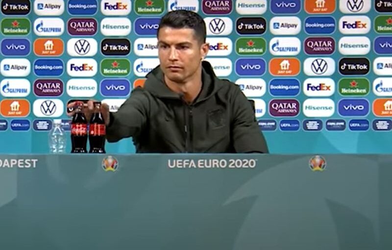 UEFA e Coca-Cola se posicionam sobre caso envolvendo Cristiano Ronaldo