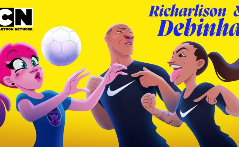 Nike e Warner Media transformam Debinha e Richarlison em desenho animado