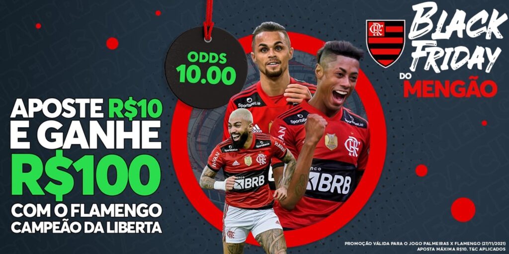 Sportsbet.io paga até R$ 100 em caso de título do Flamengo na Libertadores