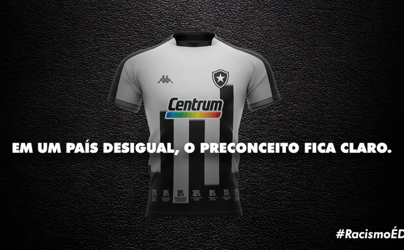 Botafogo e Centrum lançam edição limitada de camisa contra o racismo
