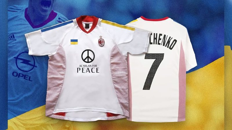 Milan vende uniforme de Shevchenko em prol da Ucrânia