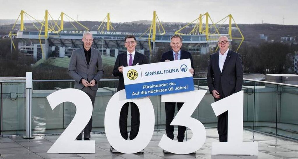 Juntos desde 1974, Borussia Dortmund e Signal Iduna renovam até 2031