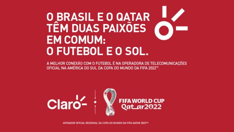 Claro estará nas transmissões do Grupo Globo na Copa do Mundo