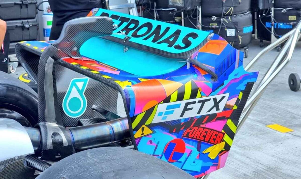 Mercedes terá nova arte na asa traseira no GP de Miami