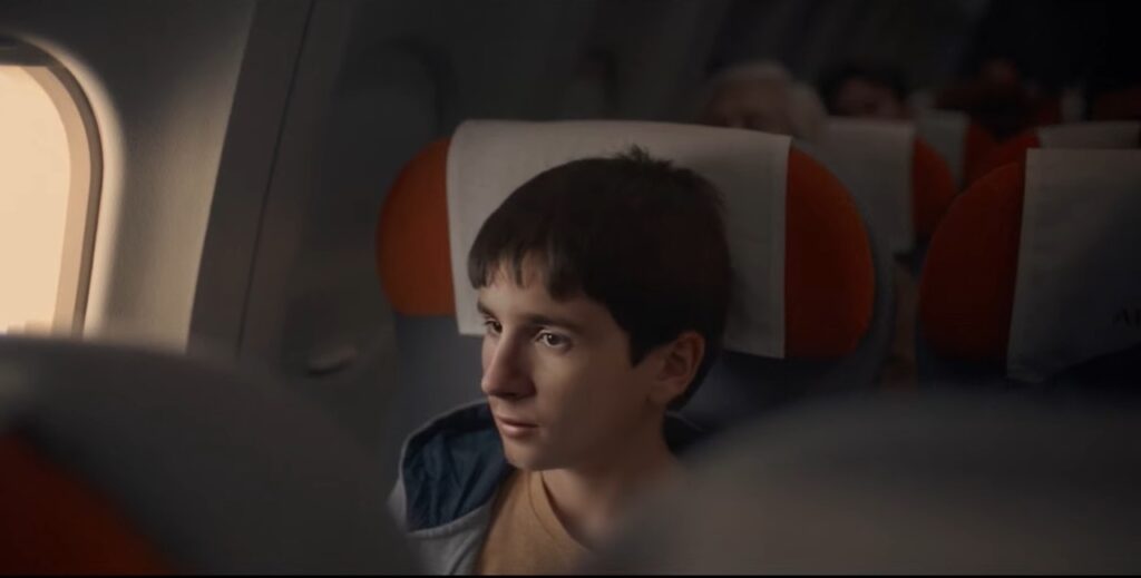 Messi se encontra com sua versão jovem em comercial da Mastercard