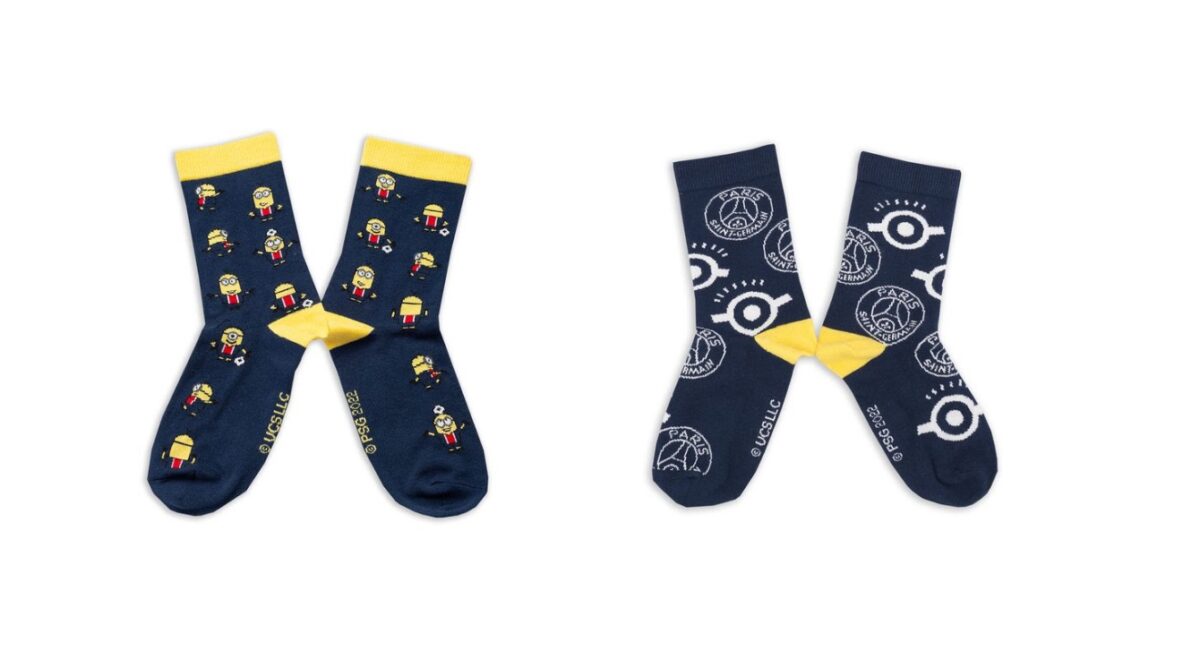PSG se une à Label Chaussette para lançar meias inspiradas nos Minions
