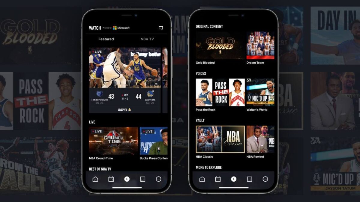 Com a Microsoft, NBA apresenta nova versão do seu aplicativo oficial