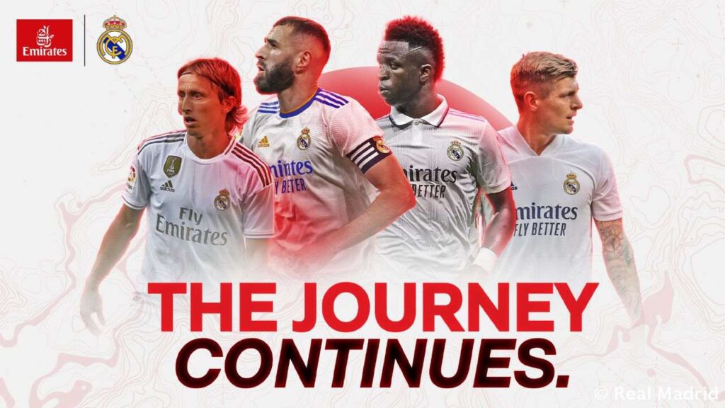 Emirates e Real Madrid renovam patrocínio máster por mais quatro anos