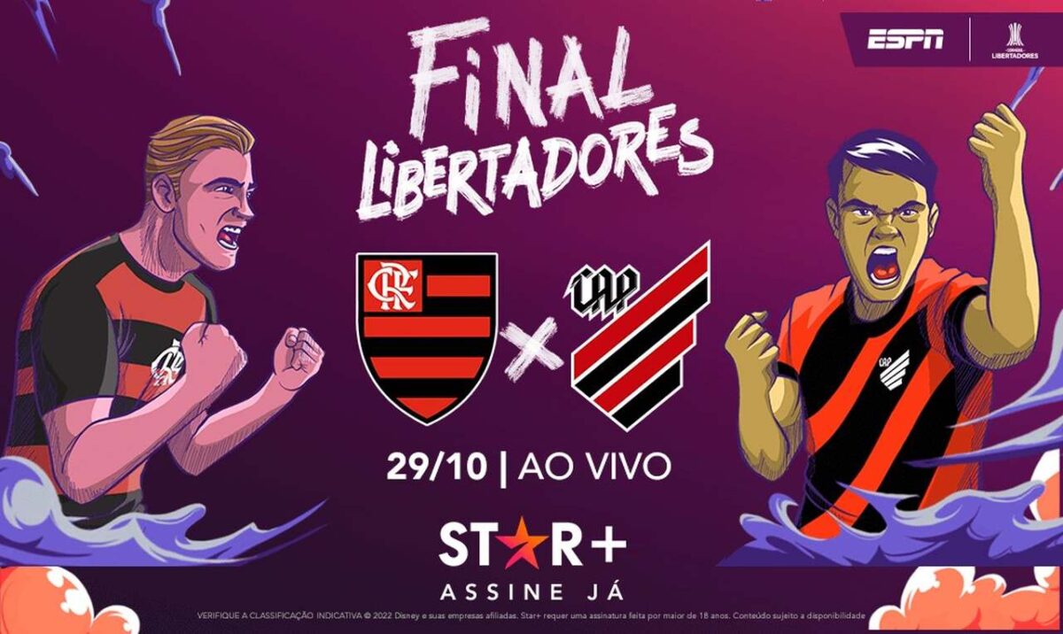 ESPN e Star+ farão ações com Flamengo e Athletico para ativar a final da Libertadores