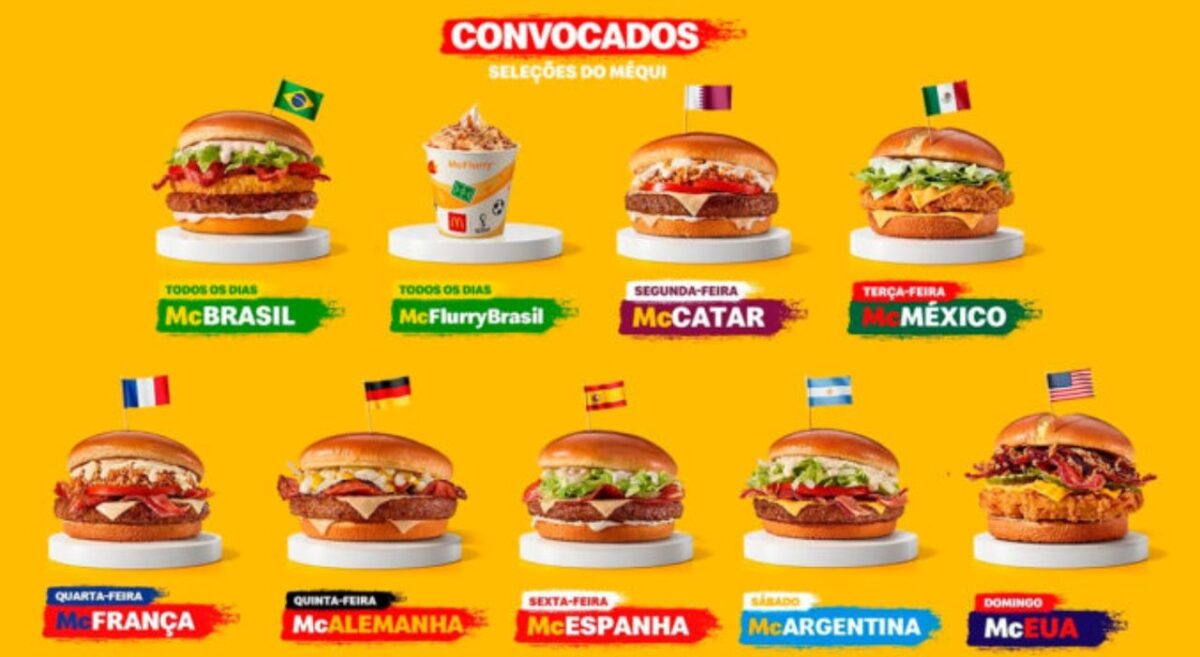 Quais são os sanduíches especiais do McDonald’s para a Copa do Mundo 2022?