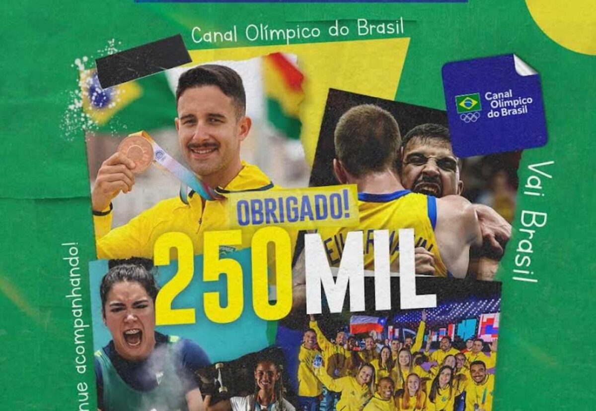 Canal Olímpico do Brasil cresce 25% em três meses e atinge a marca de 250 mil inscritos