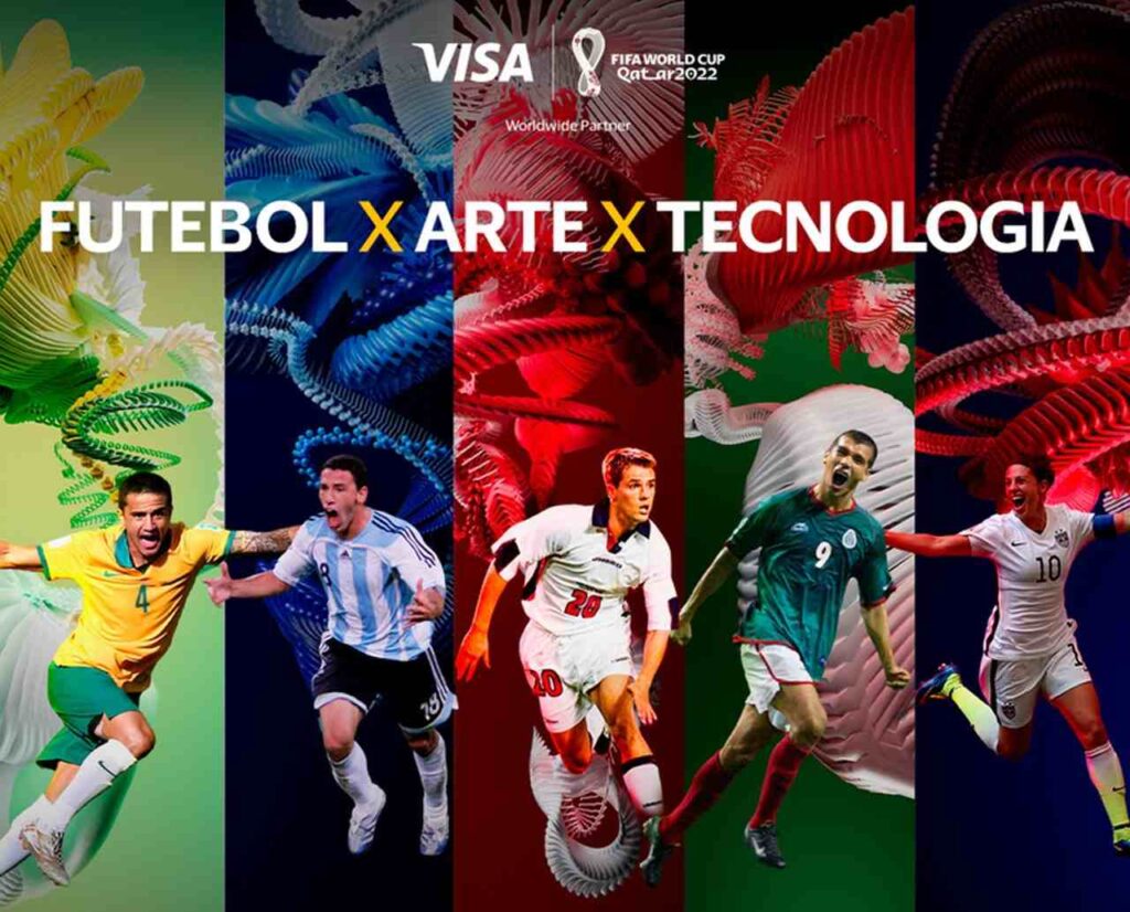 Visa e Crypto unem futebol, arte e NFTs para o Fan Experience da Copa do Mundo do Catar