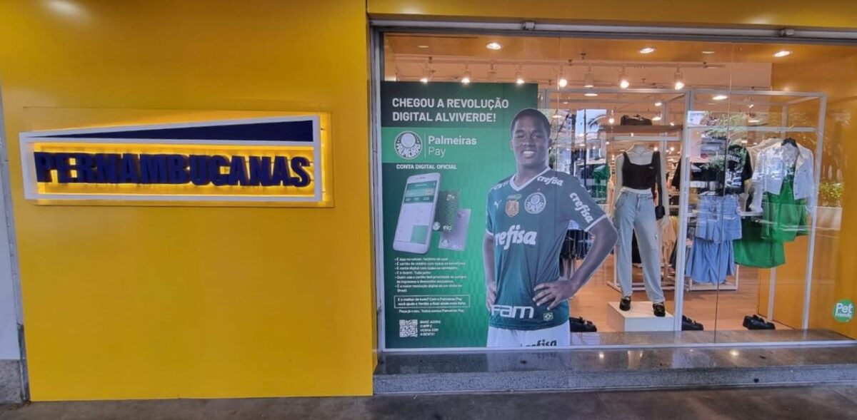 Lojas físicas da Pernambucanas passam a ser ponto de adesão ao Palmeiras Pay