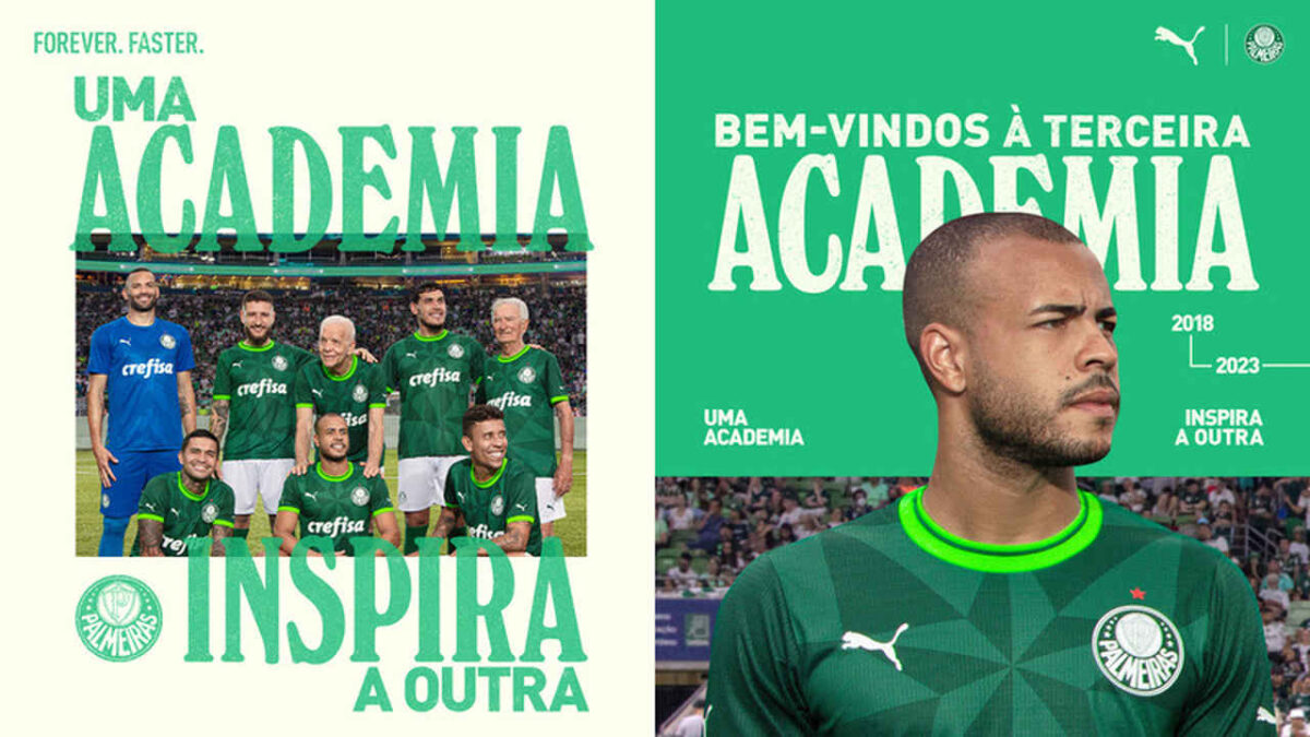 Em novos uniformes, PUMA e Palmeiras homenageiam as Academias que marcam a história do clube