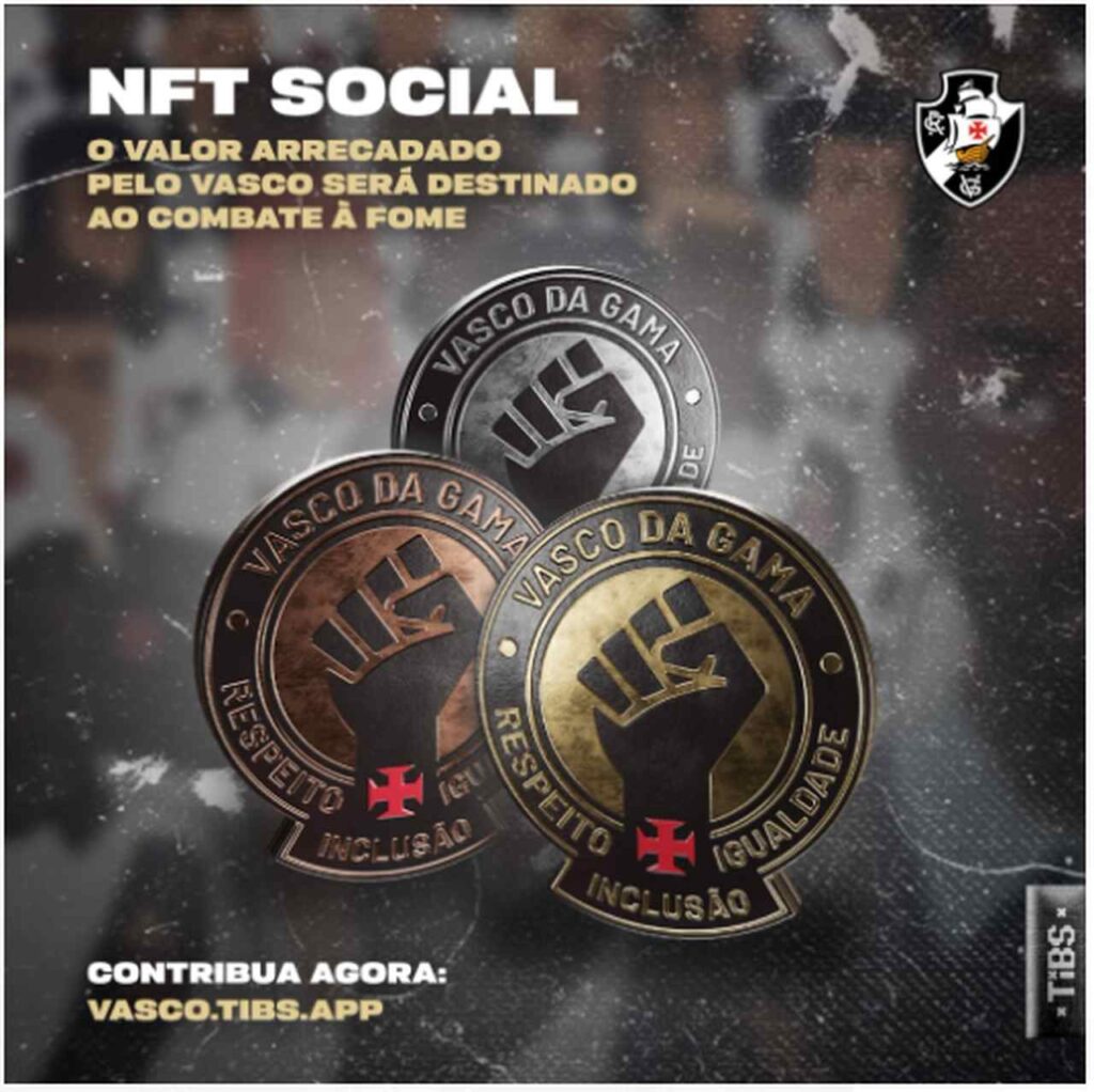 Em ação beneficente, Vasco apresenta primeira coleção de NFT Social