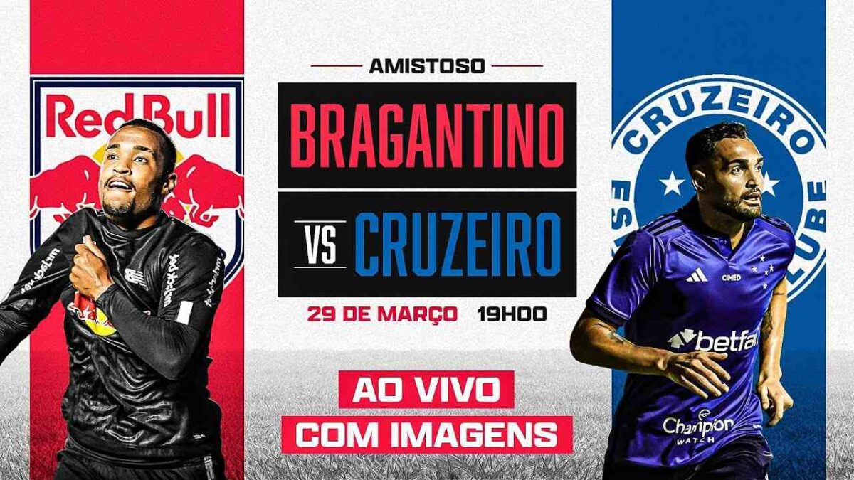 Massa Bruta TV, Cruzeiro Tv e Camisa 21 transmitem Red Bull Bragantino x Cruzeiro