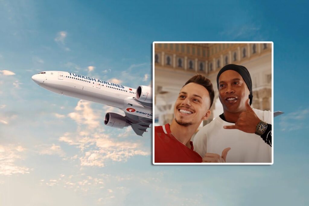 Turkish Airlines ativa Champions League em comercial com Ronaldinho e Cafu