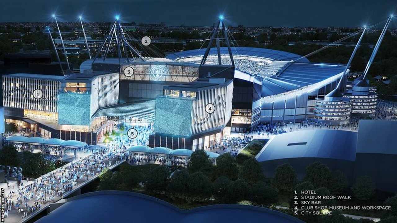 Manchester City plans to expand the Etihad Stadium