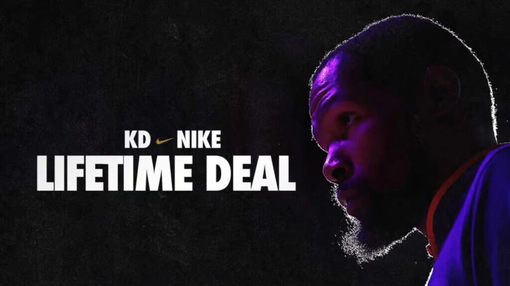 Kevin Durant torna-se o 3º jogador da NBA a assinar contrato vitalício com a Nike