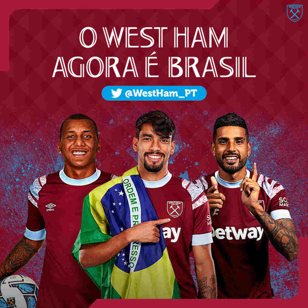Com perfil em português, West Ham United lança canais digitais internacionais