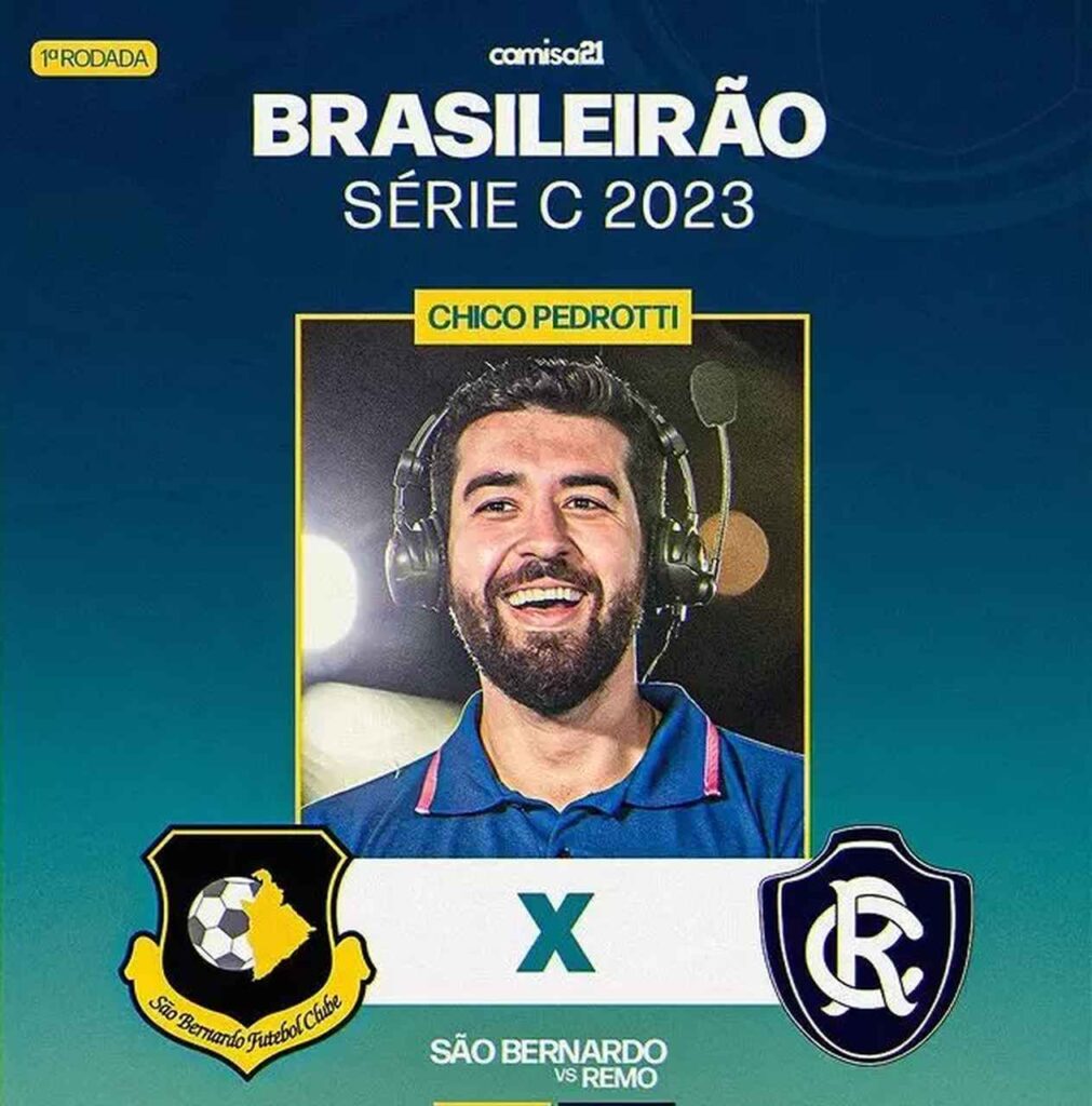 Camisa 21 transmitirá São Bernardo x Remo, pela Série C, no YouTube