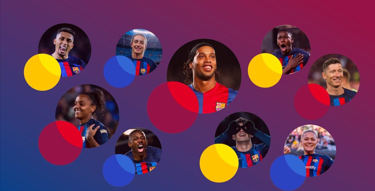Spotify abre a possibilidade de torcedores darem ‘match’ em playlist de jogadores do Barcelona
