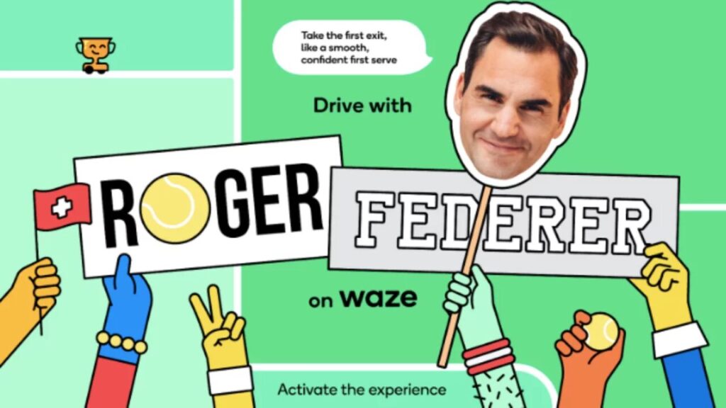 Voz de Roger Federer vira opção de indicação de caminhos no Waze